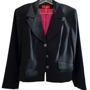 Latina Life size 12 black blazer 3 button pockets NWOT